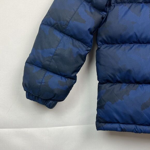 Polo Ralph Lauren Navy Camo Down jacket Repaired size 10-12 (M) - Picture 10 of 14